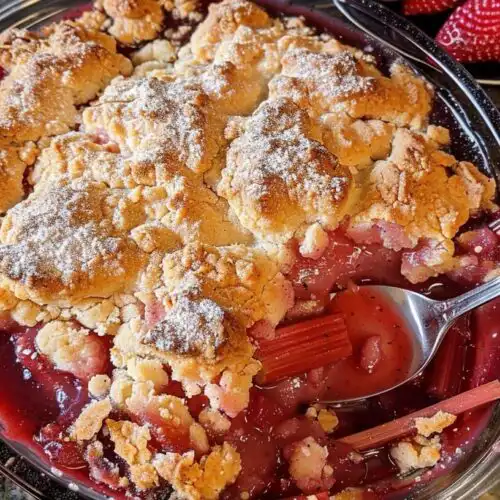 Strawberry Rhubarb Cobbler