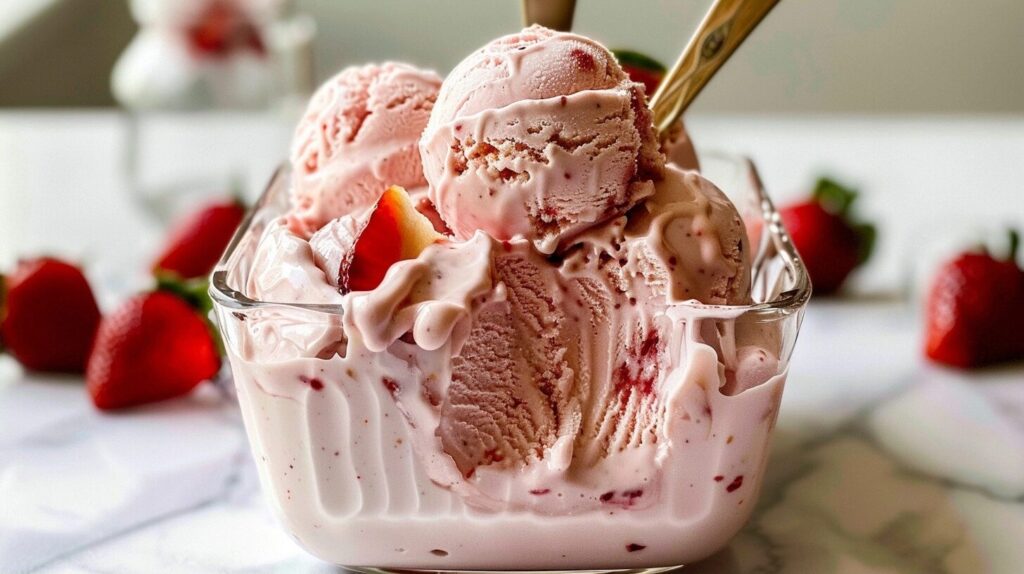Strawberry Cottage Cheese Ice Cream