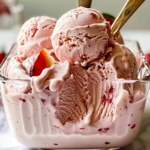Strawberry Cottage Cheese Ice Cream