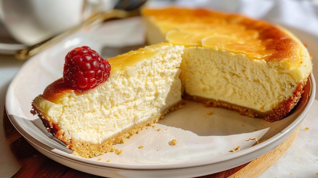 Lemon Vanilla Cottage Cheese Cake
