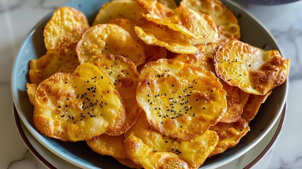 Crispy Cottage Cheese Chips