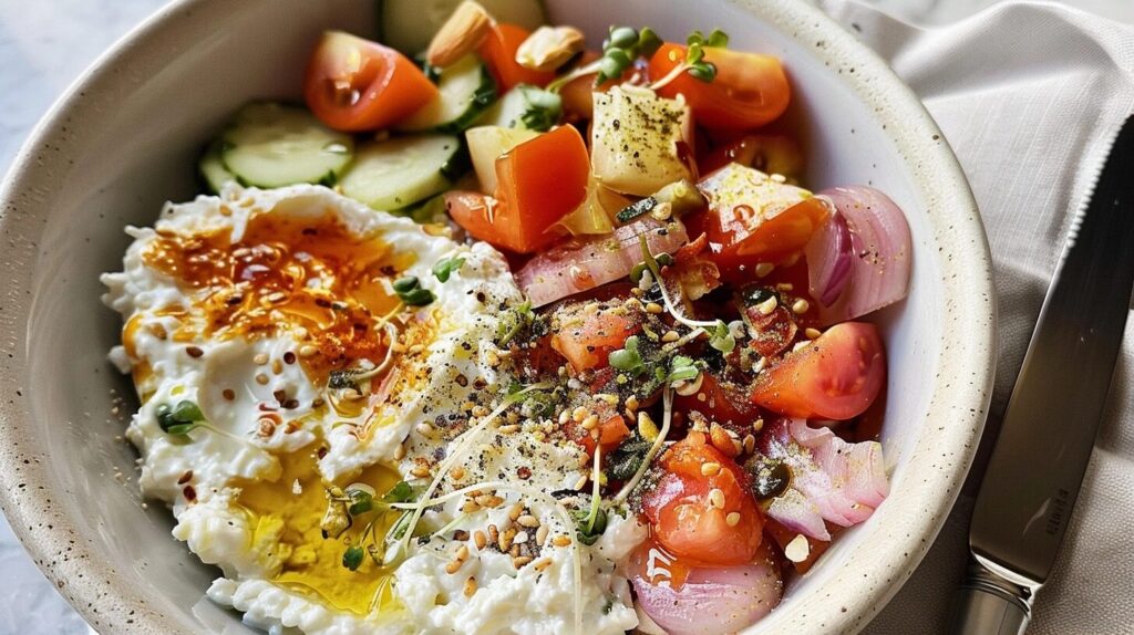 Bagel Cottage Cheese Breakfast Bowl