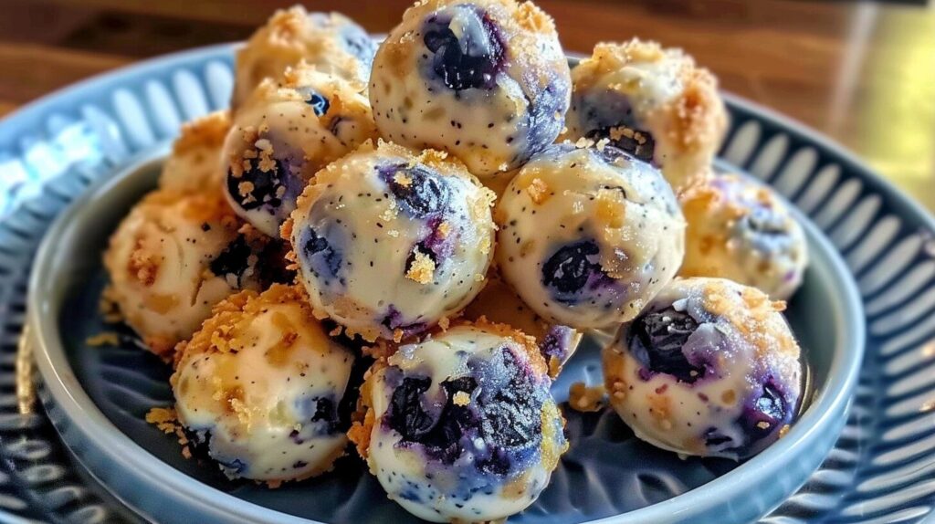 Lemon Blueberry Cottage Cheese Protein Bites