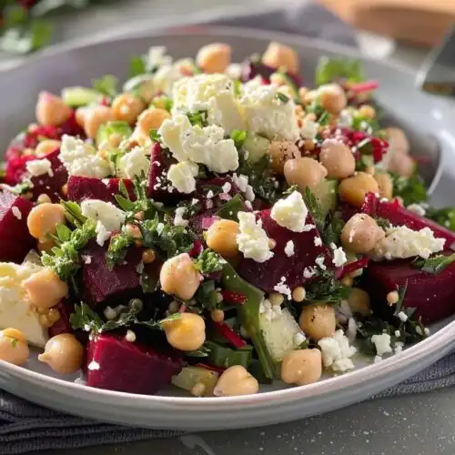Chickpea Beet Feta Salad