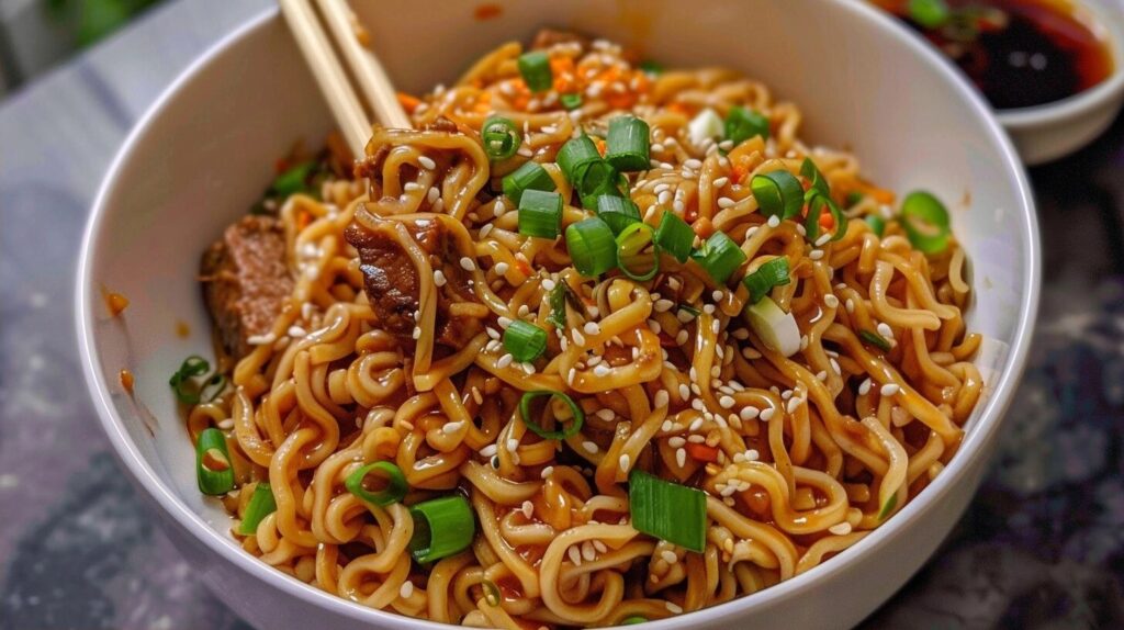 Easy Saucy Ramen Noodles