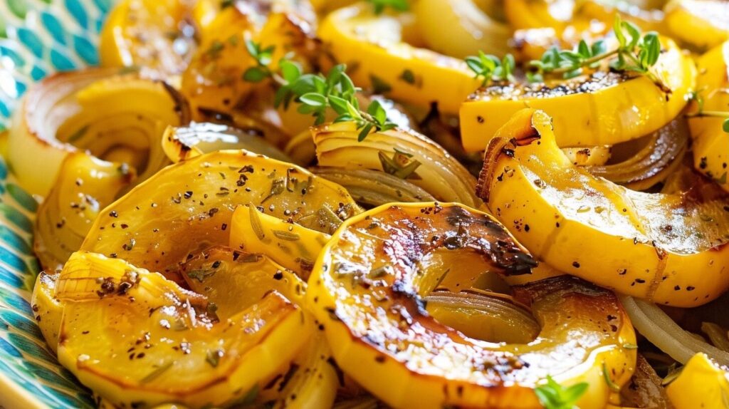 Glazed Yellow Squash With Onions Recipe