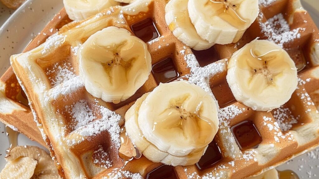 Mini Banana Bread Waffles for Breakfast