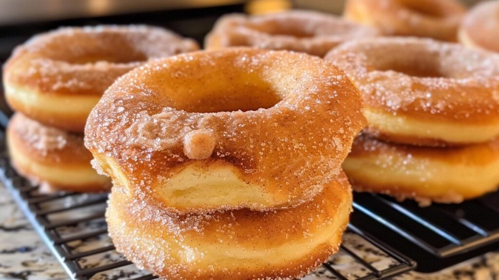 Baked Cinnamon Sugar Sourdough Donuts