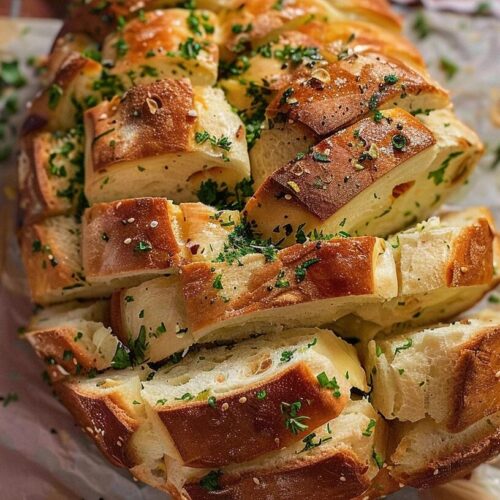Sourdough Discard Garlic Pull Apart Bread
