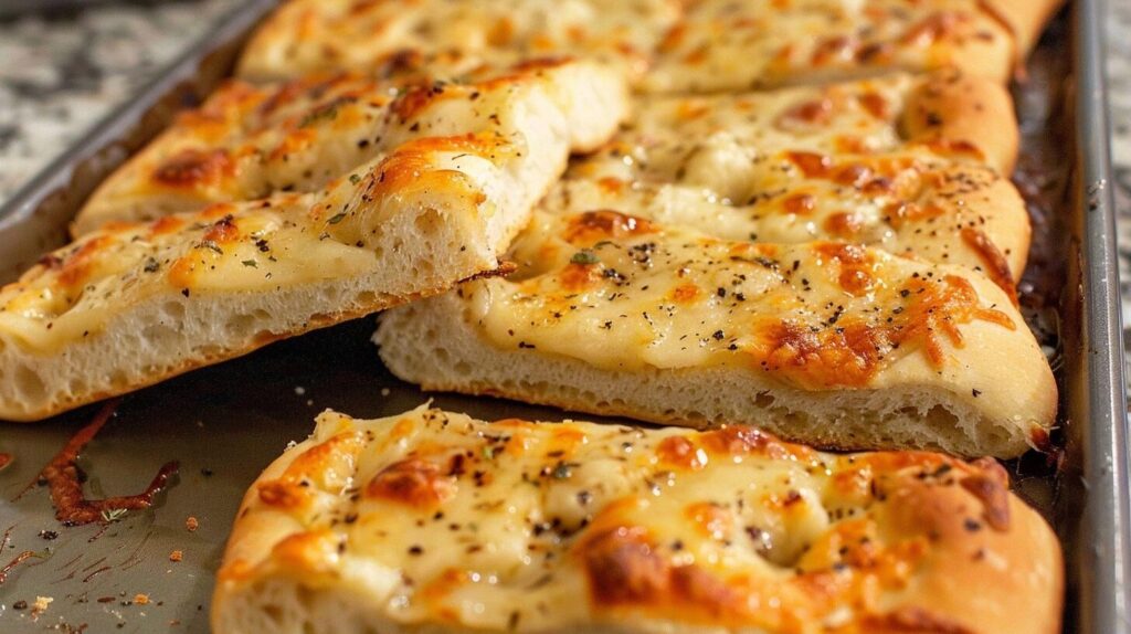 30 Minutes Sourdough Cheesy Breadsticks