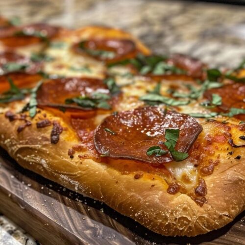 Cheesy Pepperoni Pizza Sourdough Bread