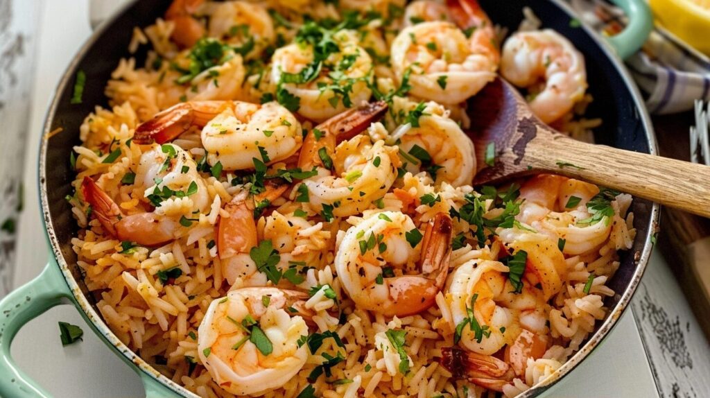 Garlic Butter Shrimp and Rice