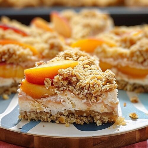 Peach Crumble Cheesecake for Summer Dessert Lovers