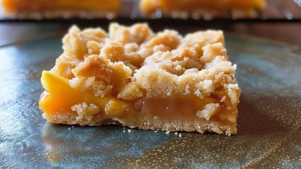 Easy Peach Crumb Bars