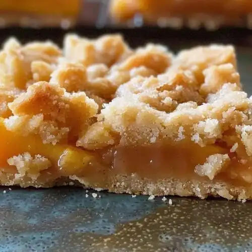 Easy Peach Crumb Bars