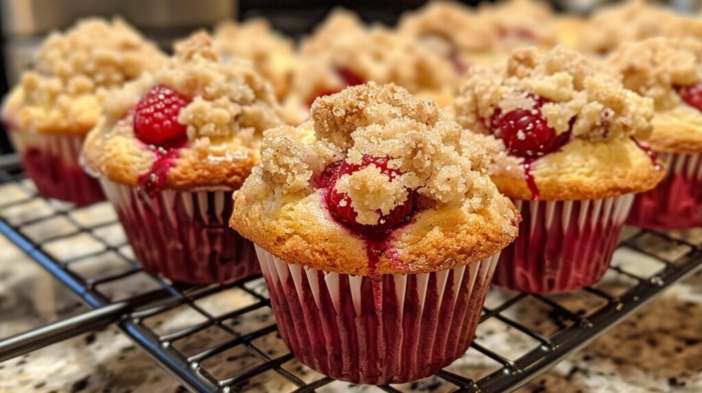 Raspberry Streusel Muffins: A Golden Berry Breakfast Treat