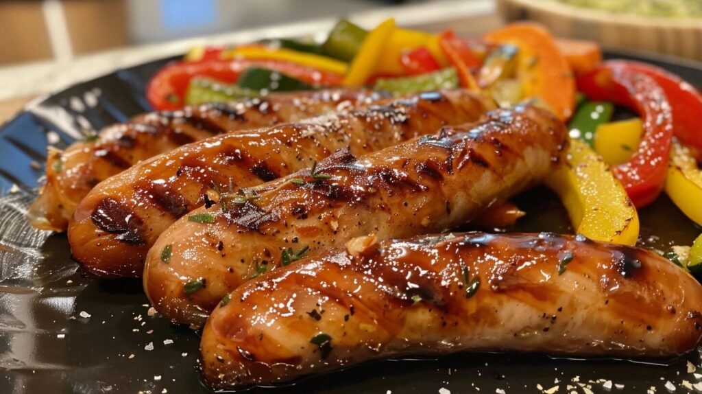 Honey Garlic Kielbasa with Veggies