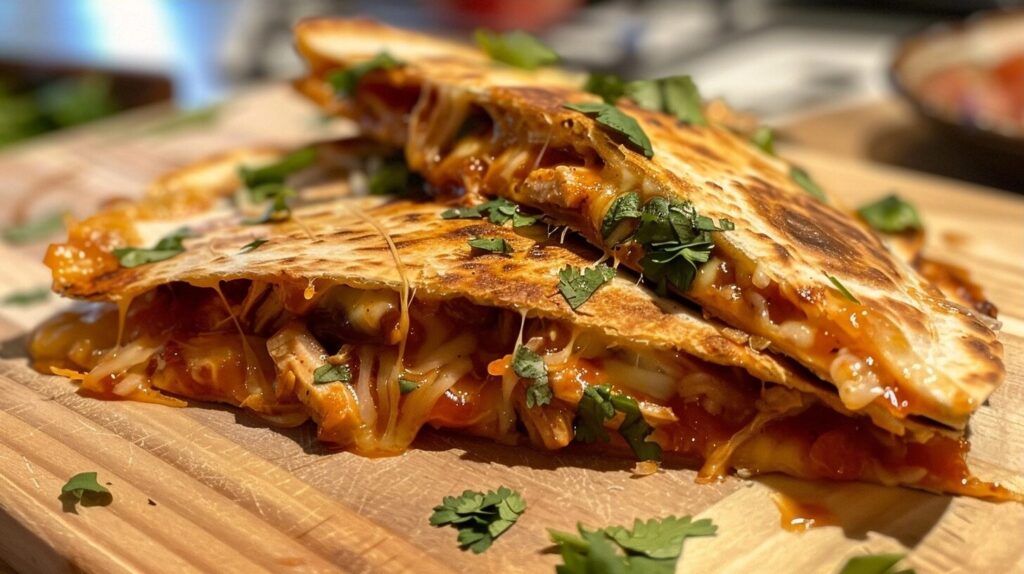Shredded BBQ Chicken Quesadilla for a Fast Dinner