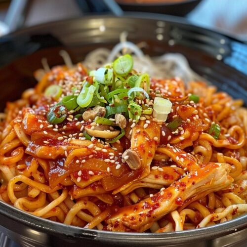Korean-Style Spicy Chicken Noodles