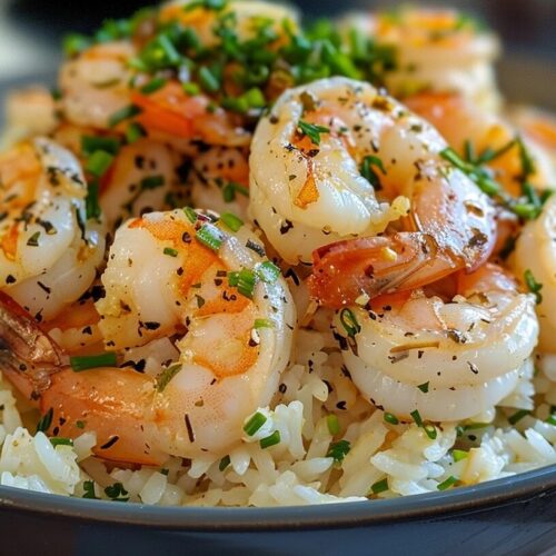 Creamy Garlic Butter Shrimp and Rice