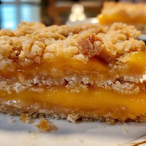 Peach Crumb Bars for Summer Dessert