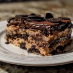 No Bake Peanut Butter Oreo Lasagna