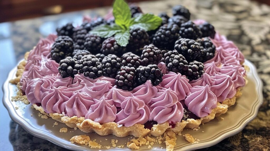 No-Bake Blackberry Cream Pie
