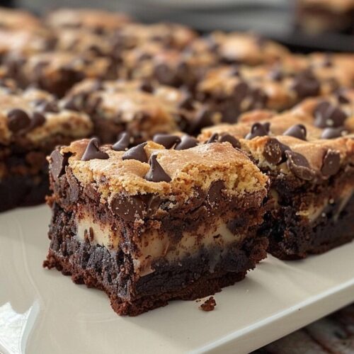 Chocolate Chip Cookie Dough Brownie Bites