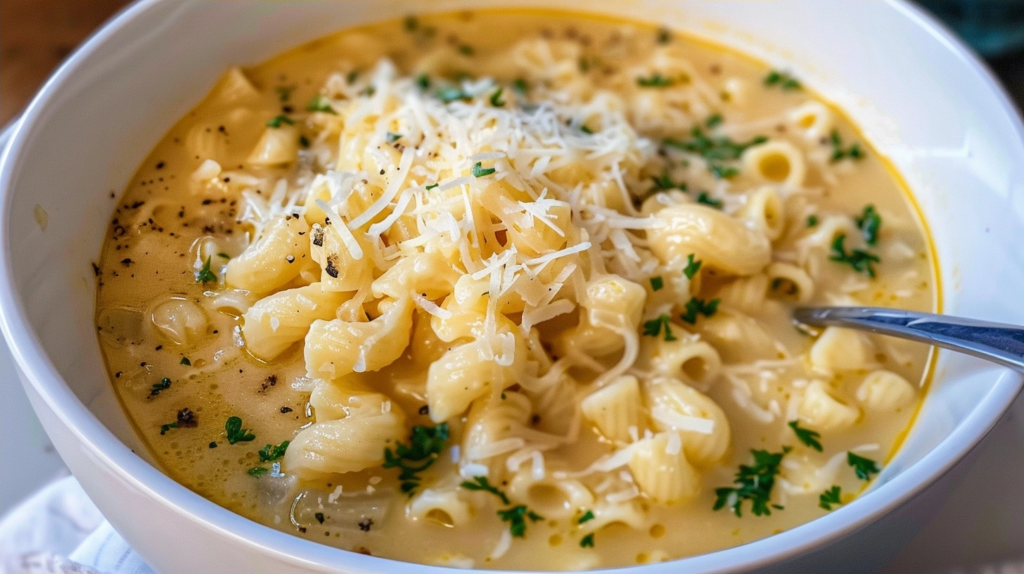 Garlic Parmesan Pasta Soup