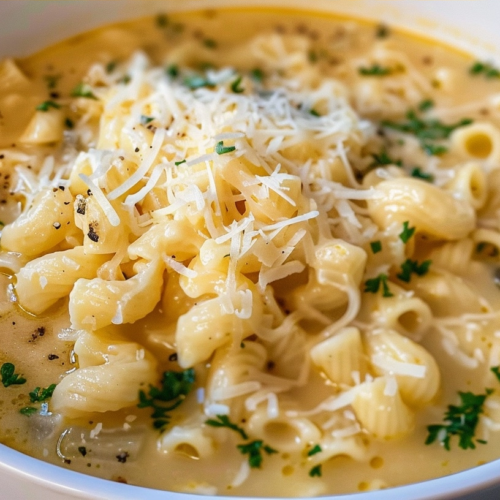 Garlic Parmesan Pasta Soup