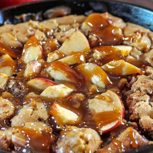 Caramel Apple Blondie Skillet for Cozy Nights