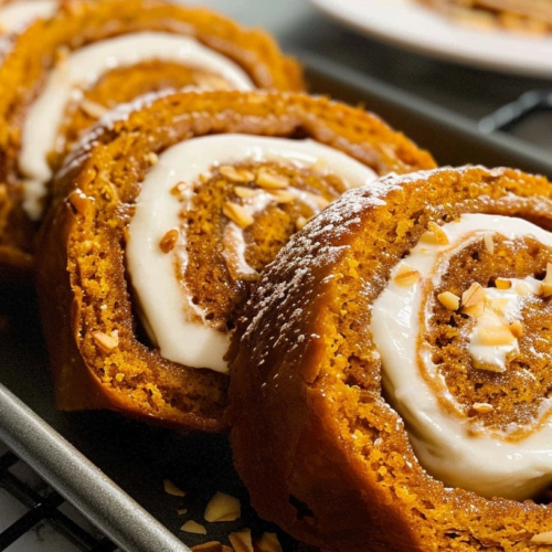 Pumpkin Rolls With Cream Cheese Filling