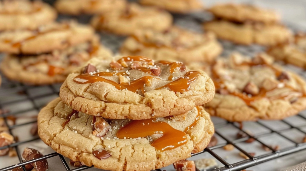Salted Caramel Toffee Cookies