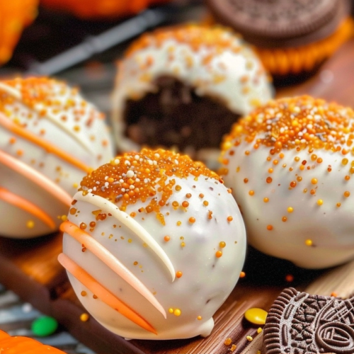 Pumpkin Oreo Balls for Fall Snacking