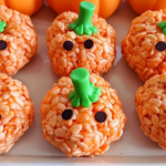 Rice Krispie Treat Pumpkins for Autumn Parties