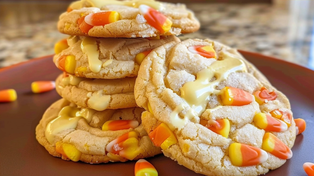 White Chocolate Candy Corn Cookies