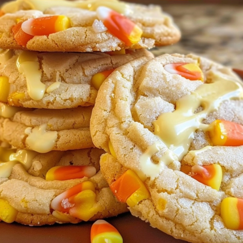White Chocolate Candy Corn Cookies