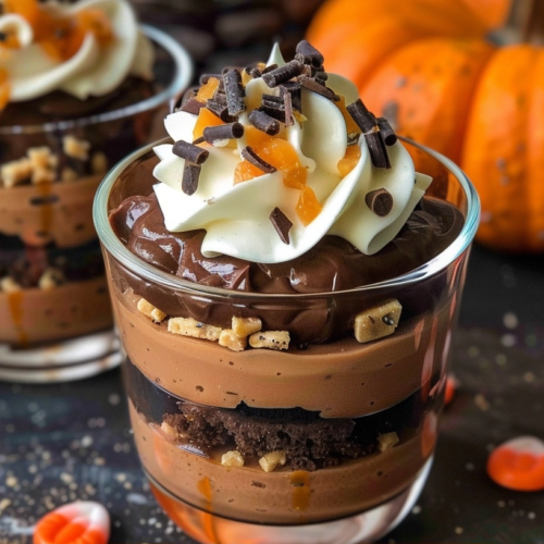 Pumpkin Patch Dirt Cups for Autumn