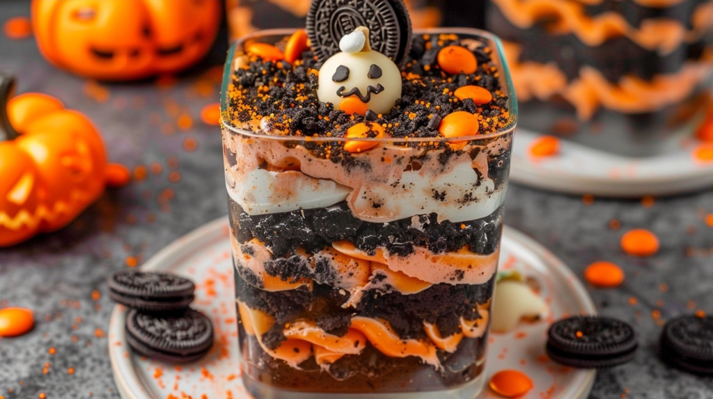 Halloween Oreo Dirt Cake for Spooky Parties