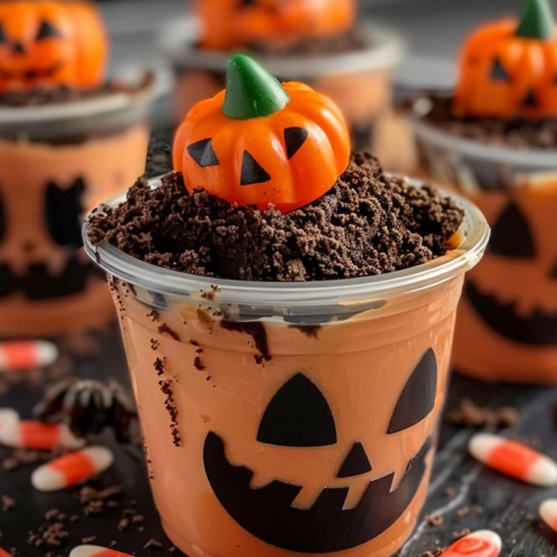 Halloween Dirt Cups for Spooky Treats