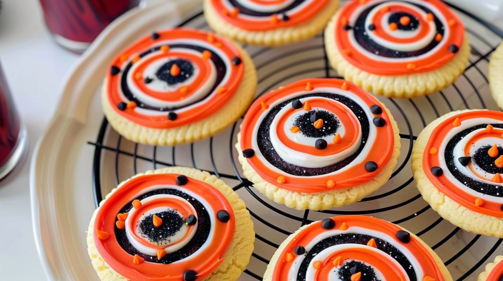 Halloween Pinwheel Sugar Cookies