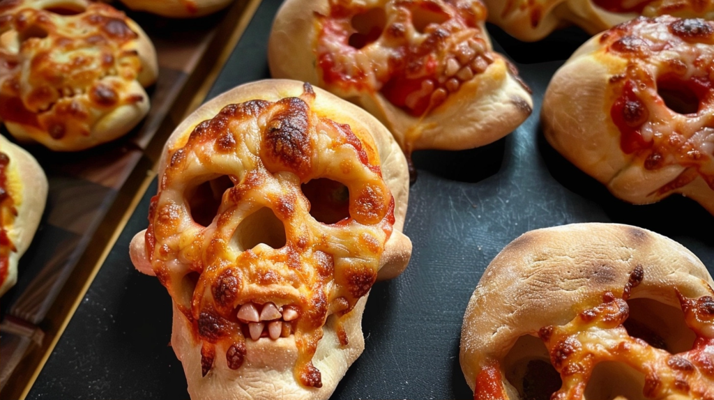 Halloween Pizza Skulls for Spooky Dinner Fun