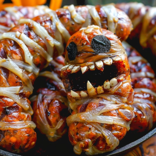 Halloween Sausage Recipe: Mummy Meatballs
