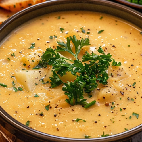 Cheddar & Herb Potato Soup