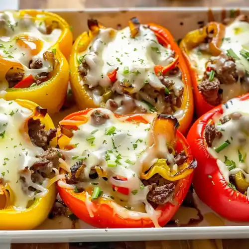 Philly Cheesesteak Stuffed Peppers