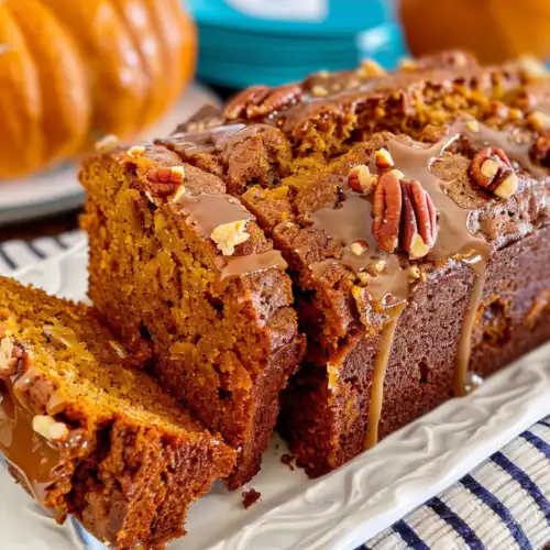 Pumpkin Bread with Brown Sugar Pecan Topping