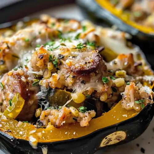Sausage Stuffed Acorn Squash for Cozy Dinners