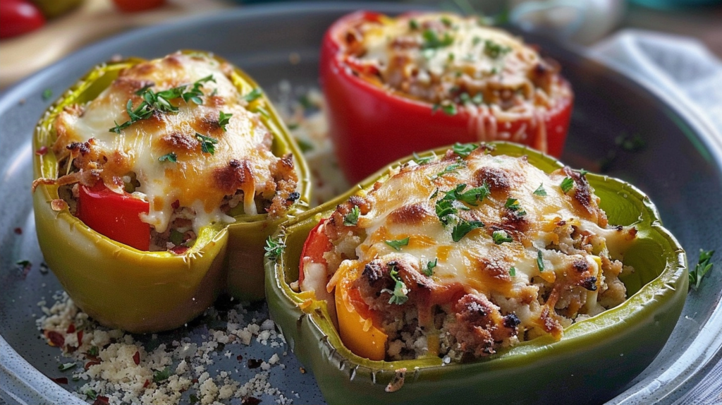 Stuffed Bell Peppers Filled With Savory Spiced Beef