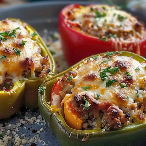 Stuffed Bell Peppers Filled With Savory Spiced Beef