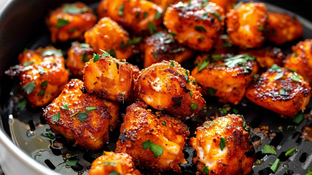 10 Minute Air Fryer Salmon Bites